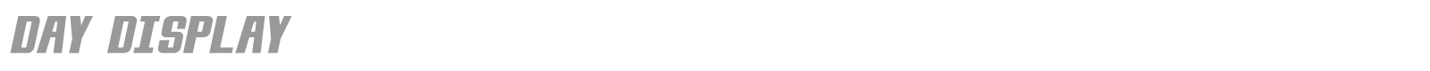 Day Display font preview